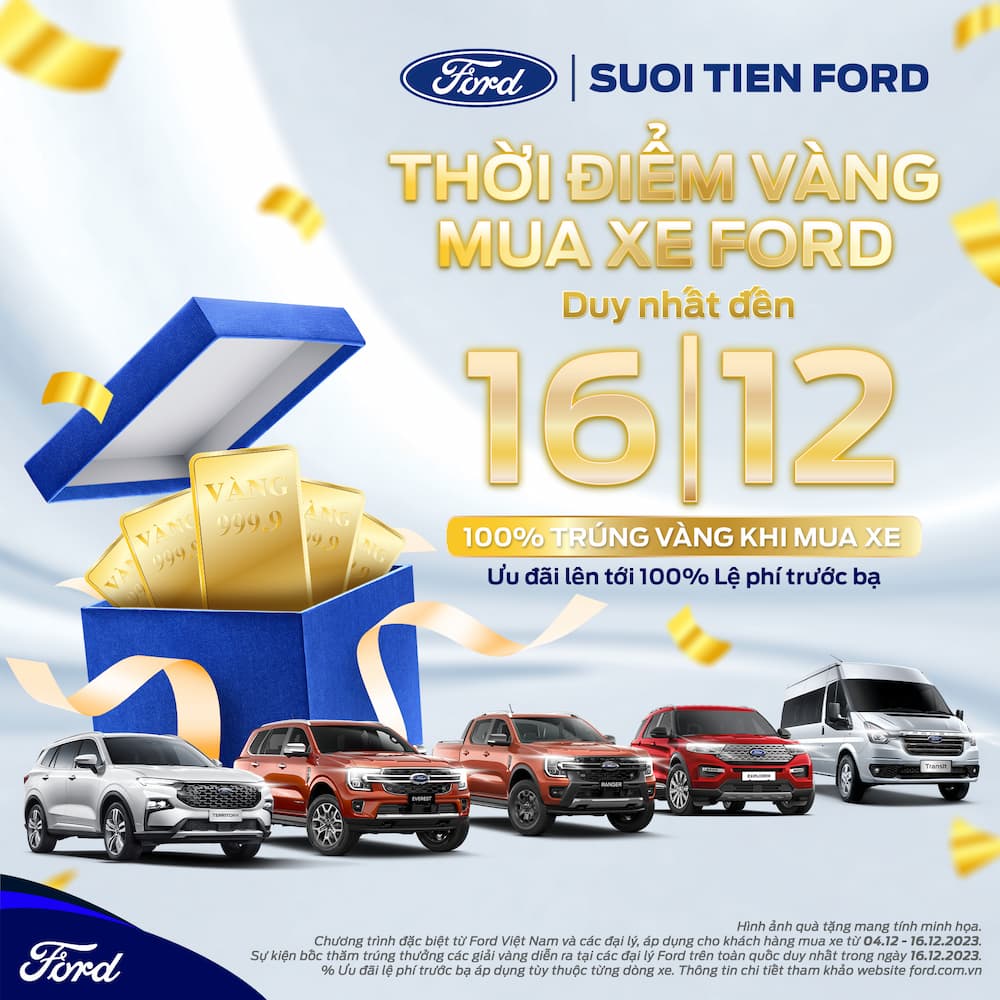 Thời điểm vàng mua xe Ford duy nhất đến 16-12