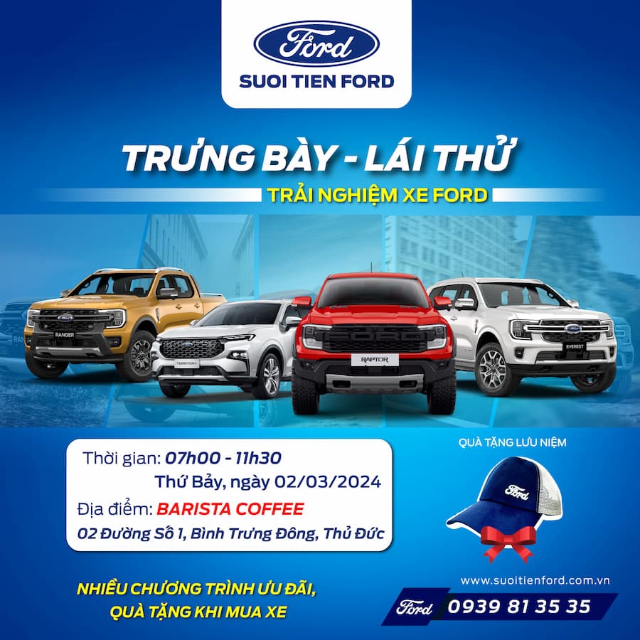TRƯNG BÀY - LÁI THỬ TRẢI NGHIỆM XE FORD