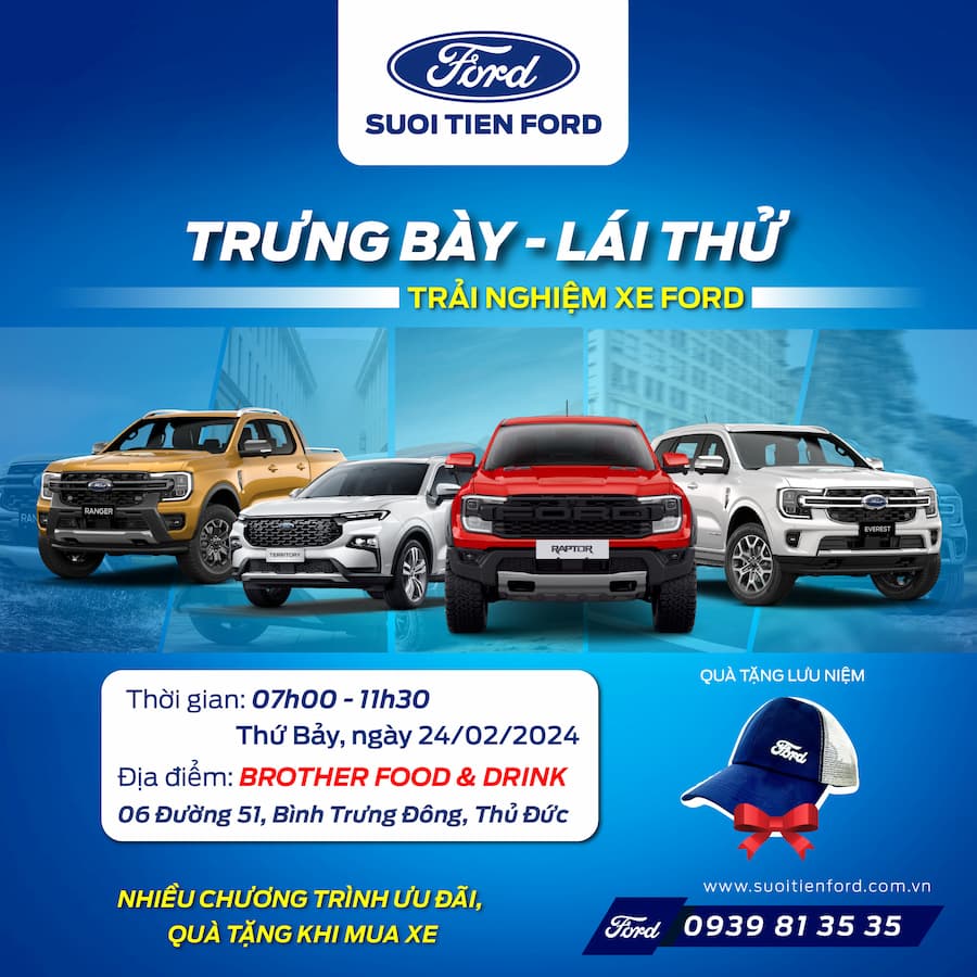 TRƯNG BÀY - LÁI THỬ TRẢI NGHIỆM XE FORD